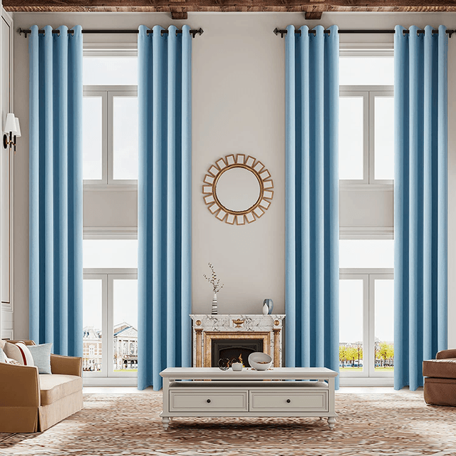 Polyester/Linen Living Room Curtains